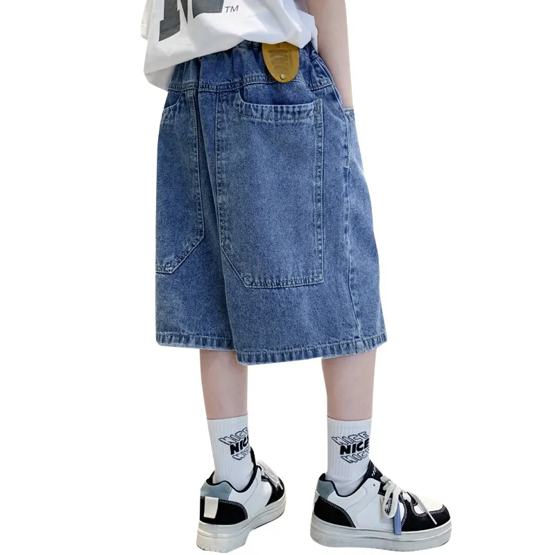 Children's Shorts Denim Loose Elastic Waist Boys Casual Fashion Big Pockets Sports Pants Summer Kids High Quality Shorts Clothes
Children's Shorts Denim Loose Elastic Waist Boys Casual Fashion Big Pockets Sports Pants Summer Kids High Quality Shorts Clothes