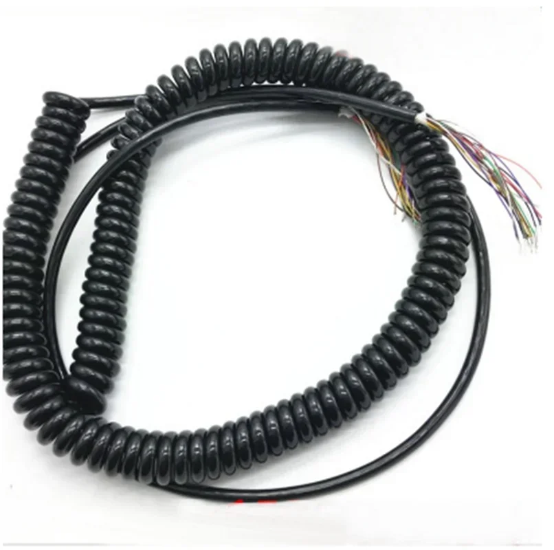 

Wholesale 12 15 16 17 18 19 21 Cores Spring Spiral Cable Coiled Cable for CNC Handheld Encoder Manual Pulse Generator MPG