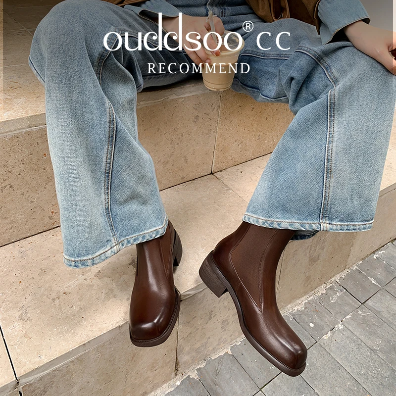 ODS Retro British Style Women Ankle Boots Fashion New Round Toe Women Chelsea Boots Chunky Heel Platform Warm High Heel Women
ODS Retro British Style Women Ankle Boots Fashion New Round Toe Women Chelsea Boots Chunky Heel Platform Warm High Heel Women