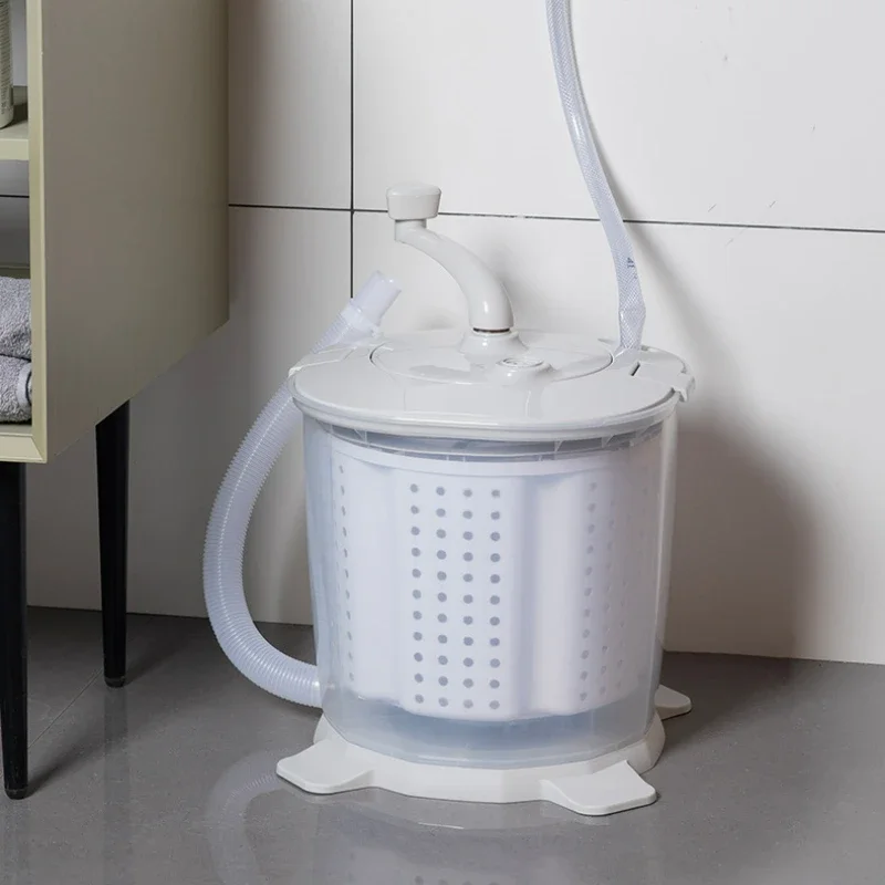 

Hand-operated Washing Machine Washout Integrated Manual Underwear Washing Machines Detachable Dewatering Basket Lazy Mini Washer