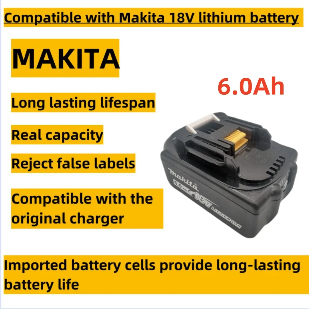 100% Original Makita 6Ah/5Ah/4Ah for Makita 18V Battery BL1830B BL1850B BL1850 BL1840 BL1860 BL1815 Replacement Lithium Battery
100% Original Makita 6Ah/5Ah/4Ah for Makita 18V Battery BL1830B BL1850B BL1850 BL1840 BL1860 BL1815 Replacement Lithium Battery