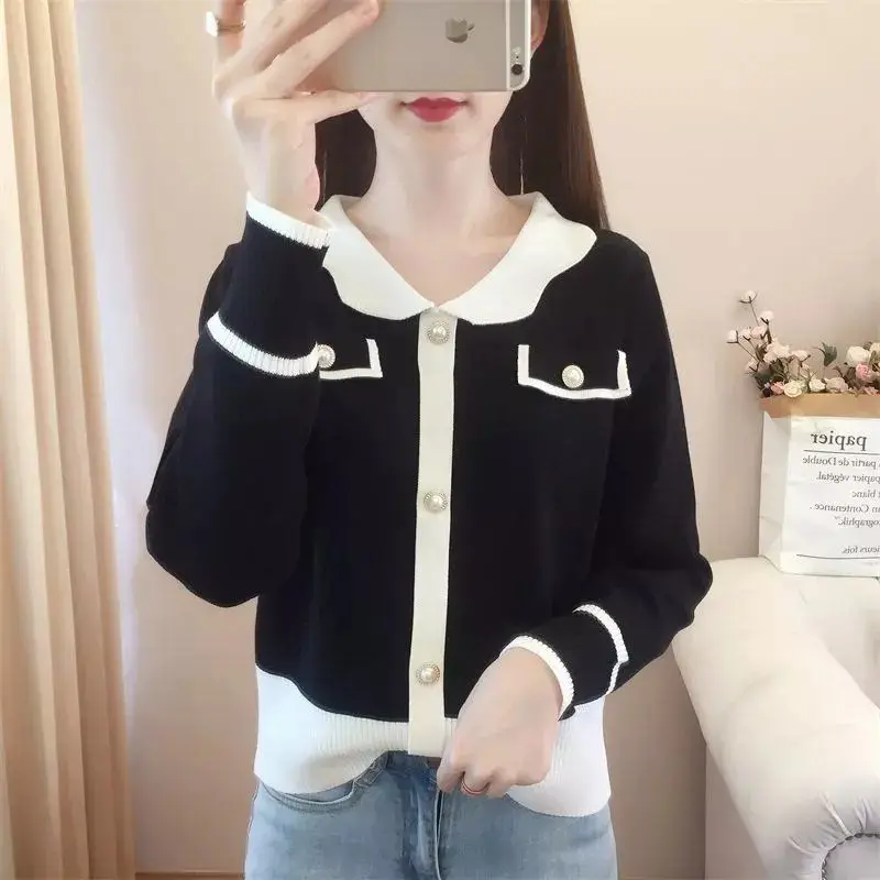 Cardigan Sweater Women's New Fragrant V-neck Coat Female Short Western-style Bottom Shirt Top Lady Casual Warm Thread Tops Q177
Cardigan Sweater Women's New Fragrant V-neck Coat Female Short Western-style Bottom Shirt Top Lady Casual Warm Thread Tops Q177