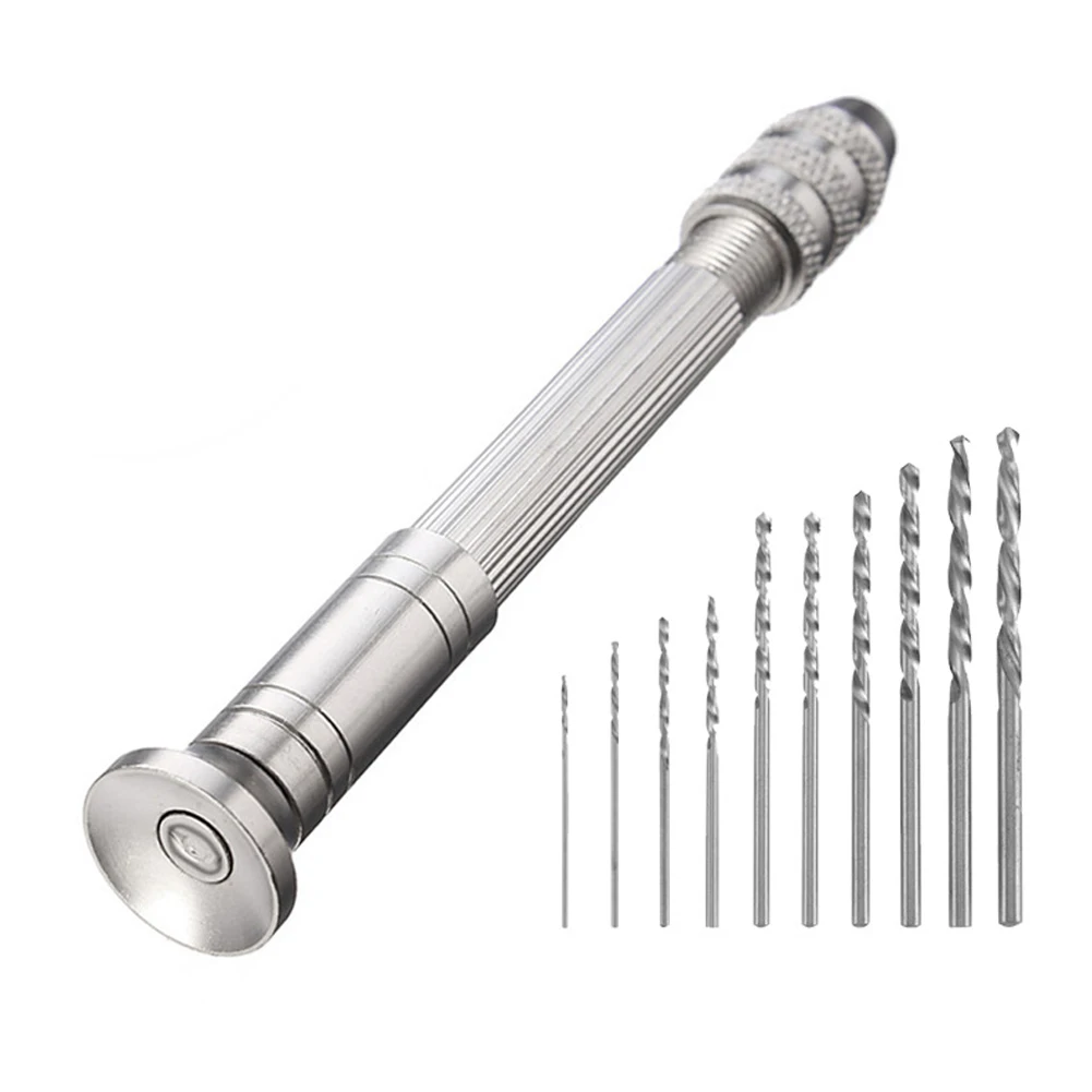 Small Hand Drill With Keyless Chuck 10Pcs 0.8mm-3.0mm HSS Drill Bits For Epoxy Resin Jewelry Making DIY-Wood Craft Handmade Tool
Small Hand Drill With Keyless Chuck 10Pcs 0.8mm-3.0mm HSS Drill Bits For Epoxy Resin Jewelry Making DIY-Wood Craft Handmade Tool