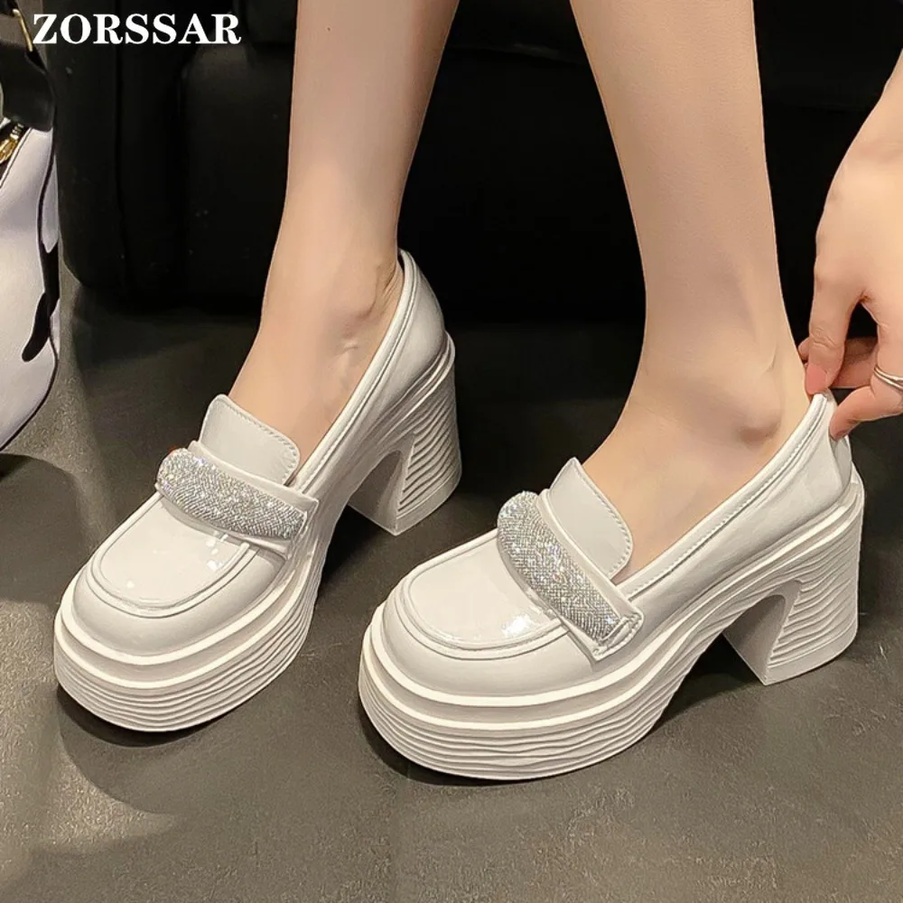 Platform Heels Loafers Women Shoes Black Chunky Heel Pumps Leather Lolita Style Platform Cover Heel Slip-On Sexy Shoes Lady Shoe
Platform Heels Loafers Women Shoes Black Chunky Heel Pumps Leather Lolita Style Platform Cover Heel Slip-On Sexy Shoes Lady Shoe