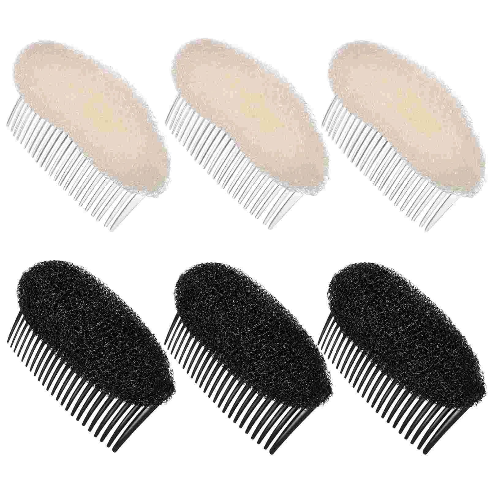 

6 Pieces Volume Hair Base Set Styling Insert Braid Tool Hair Shaper Bump Up Combs Clips Sponge Hair Bun Updo Accessories Hair