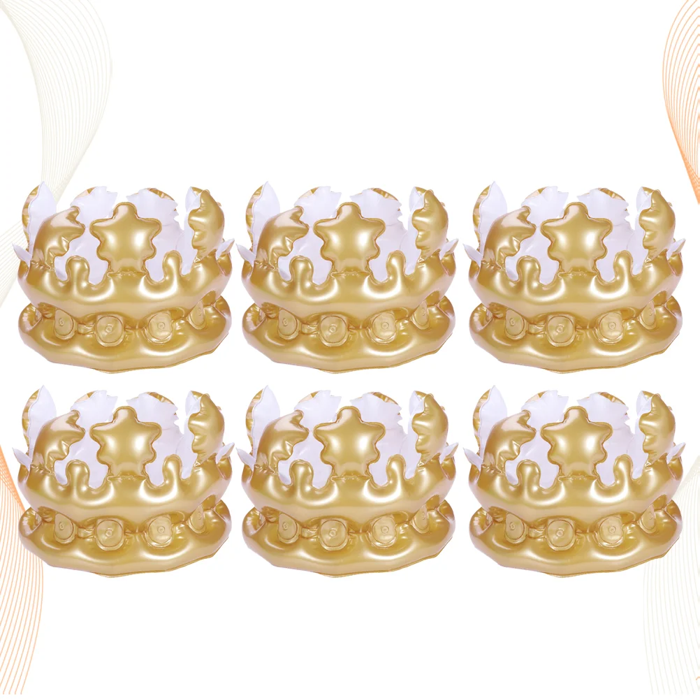 6pcs Creative Inflatable Crown Balloon Inflatable Crown Decor Children Toy Party Supplies - S Size (Golden)
6pcs Creative Inflatable Crown Balloon Inflatable Crown Decor Children Toy Party Supplies - S Size (Golden)