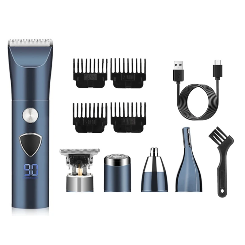 

Beard Trimmer For Men Electric Hair Clipper Cordless Mens Grooming 5 In 1 Kit Hair Trimmer & Mustache Trimmer & Nose Easy To Use