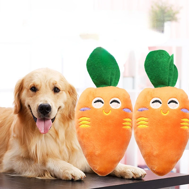 Dog toy Carrot vegetable shape plush chew squeak Squeak interactive dog toy Orange cute puppy pet supplies Gift dog accessor
Dog toy Carrot vegetable shape plush chew squeak Squeak interactive dog toy Orange cute puppy pet supplies Gift dog accessor
