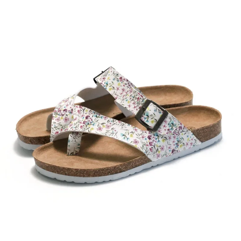 

2023 Summer Wear Ladies Cork Slippers Tide Loose Sandals Students Beach Shoes Cross-border