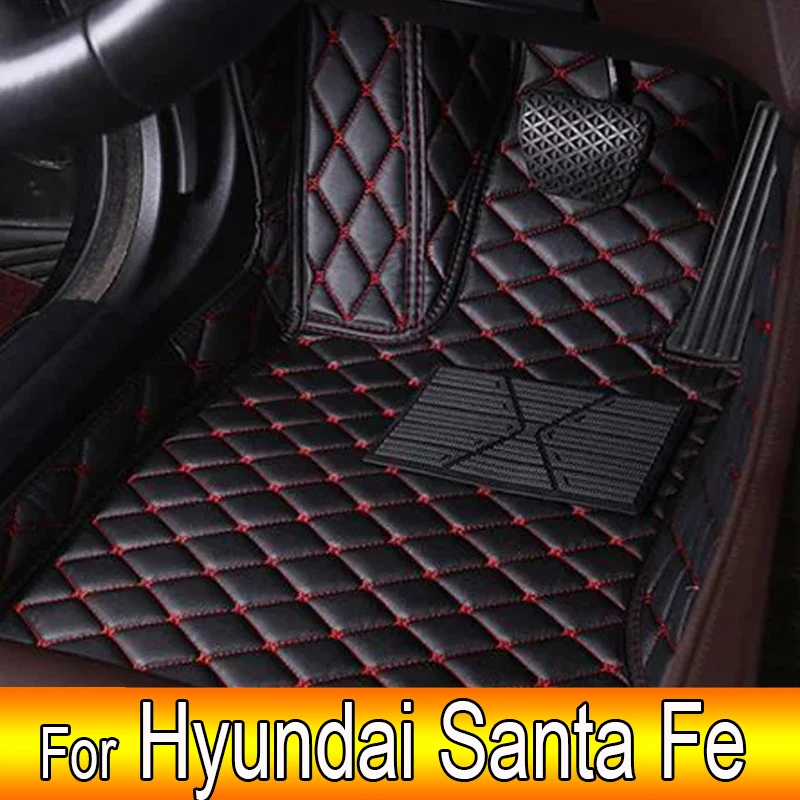 

Автомобильные коврики для Hyundai Santa Fe, пять сидений, 2013, 2014, 2015, 2016, 2017, 2018, автомобильные накладки на ножки, коврик, аксессуары для интерьера