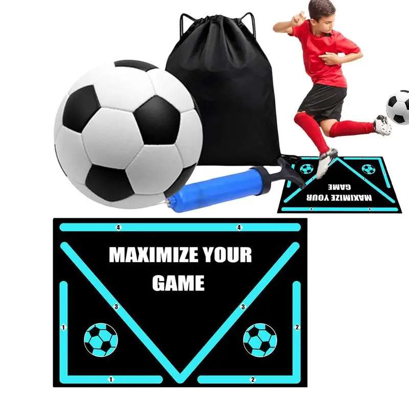 

Football Footstep Training Mat Silent Football Training Mat Kit Sports Auxiliary Props With Clever Design For Practicing Indoors