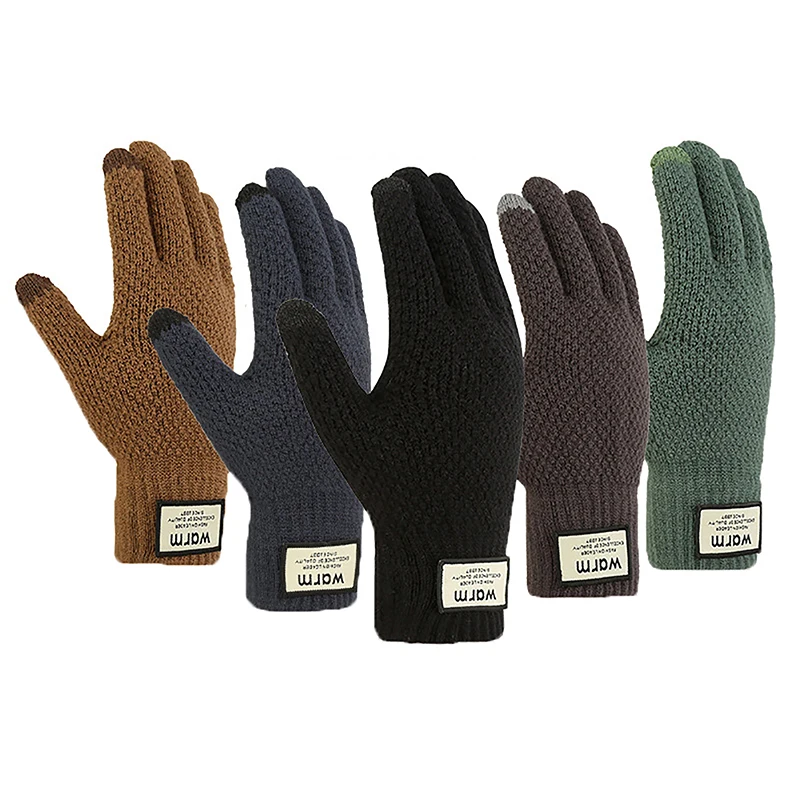 Winter Men Knitted Gloves Touch Screen High Quality Male Mitten Thicken Warm Wool Cashmere Solid Color Men Business Gloves
Winter Men Knitted Gloves Touch Screen High Quality Male Mitten Thicken Warm Wool Cashmere Solid Color Men Business Gloves