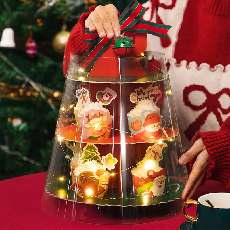 Christmas Baking Box Paper Cup Cake Cup Cake Box Dessert Double-layer Happy Tower Dessert Table Packaging Box
Christmas Baking Box Paper Cup Cake Cup Cake Box Dessert Double-layer Happy Tower Dessert Table Packaging Box