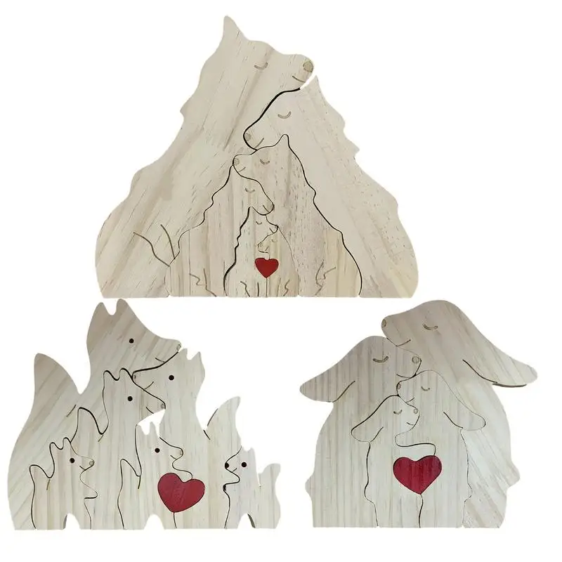 Wooden Animal Family Puzzle With Names Wolf Name Puzzle Ornament Family Keepsake Gift For Mother's Day Father's Day Birthday
Wooden Animal Family Puzzle With Names Wolf Name Puzzle Ornament Family Keepsake Gift For Mother's Day Father's Day Birthday