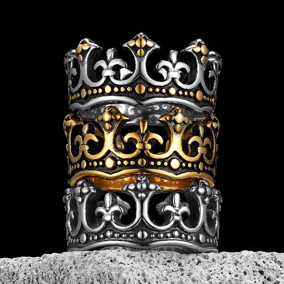 Aesthetic Crown Men Rings Stainless Steel Women Jewelry Vintage Punk Rock Cool Stuff Fashion Couple Accessories Gift Wholesale
Aesthetic Crown Men Rings Stainless Steel Women Jewelry Vintage Punk Rock Cool Stuff Fashion Couple Accessories Gift Wholesale