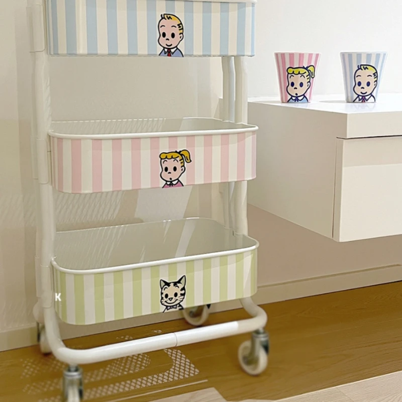 Small fresh storage rack trolley student storage
Small fresh storage rack trolley student storage