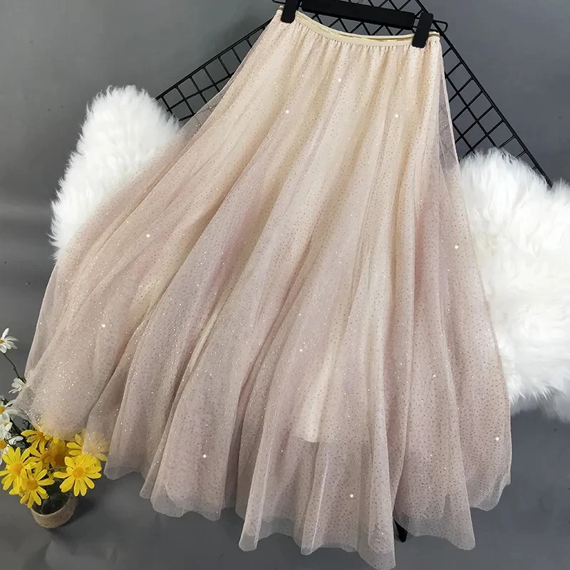 Sweet Star Mesh Skirt For Women Clothing 2023 New Spring Autumn Elegant Elastic High Waist Irregular Gauze Skirts 55
Sweet Star Mesh Skirt For Women Clothing 2023 New Spring Autumn Elegant Elastic High Waist Irregular Gauze Skirts 55
