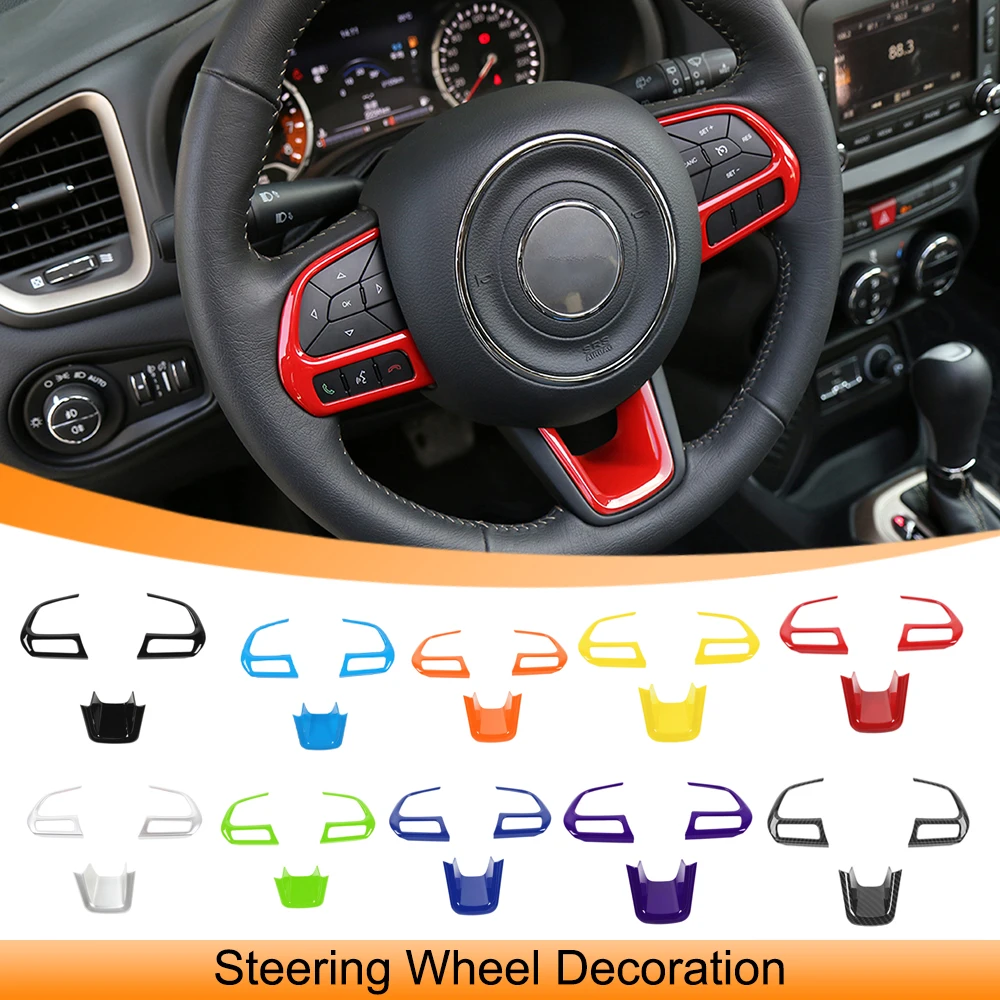 Car Steering Wheel Decoration Cover Trim Stickers for Jeep Compass 2017-2020 for Renegade 2015-2022 2023 up Interior Accessories
Car Steering Wheel Decoration Cover Trim Stickers for Jeep Compass 2017-2020 for Renegade 2015-2022 2023 up Interior Accessories