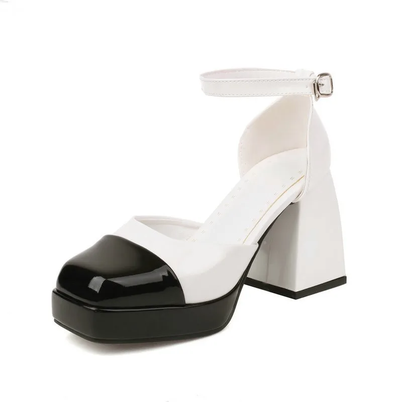 34-43 Summer New Hollow Women Shoes Square Toe Block Heel 9cm High Heel Buckle Belt Women Pumps
34-43 Summer New Hollow Women Shoes Square Toe Block Heel 9cm High Heel Buckle Belt Women Pumps
