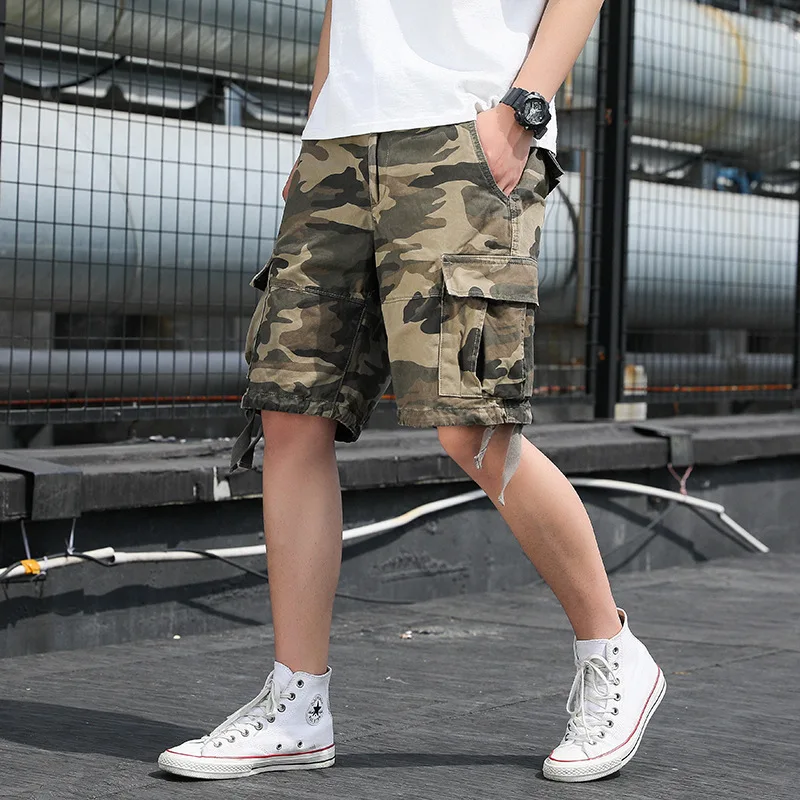 Summer New Men's Camouflage Shorts Multi-Pockets Cargo Pants Youth Straight 100% Cotton Overalls Casual Loose Shorts
Summer New Men's Camouflage Shorts Multi-Pockets Cargo Pants Youth Straight 100% Cotton Overalls Casual Loose Shorts