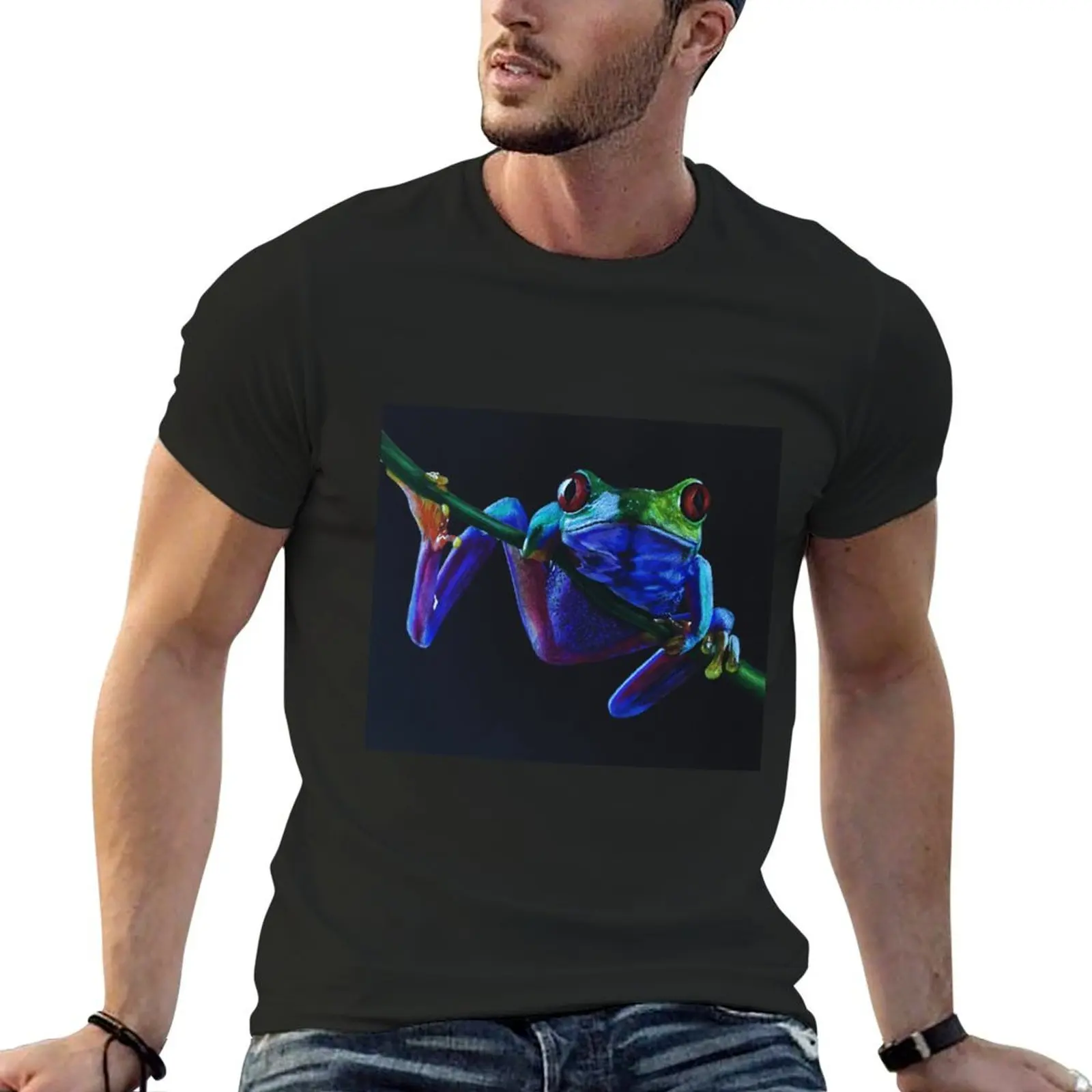 Rainforest Tree Frog Colored Pencil Drawing T-Shirt boys animal print summer tops T-shirts for men cotton
Rainforest Tree Frog Colored Pencil Drawing T-Shirt boys animal print summer tops T-shirts for men cotton