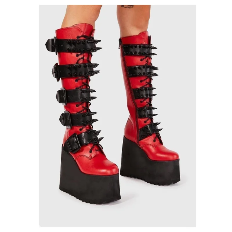 Red Rivet Decor Crossover Strap Boots Wedge Platform Fashion Sexy Novel Style 2023 Summer Big Size Woman Shoes Zapatillas Mujer
Red Rivet Decor Crossover Strap Boots Wedge Platform Fashion Sexy Novel Style 2023 Summer Big Size Woman Shoes Zapatillas Mujer