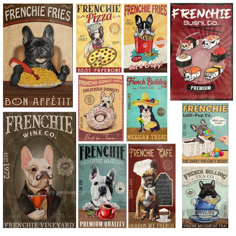 French Bulldog Coffee Club Dogs Metal Sign Funny Fries Tin Poster Home Decor Bar Wall Art Painting Dog Lover Poster 8x12inch
French Bulldog Coffee Club Dogs Metal Sign Funny Fries Tin Poster Home Decor Bar Wall Art Painting Dog Lover Poster 8x12inch