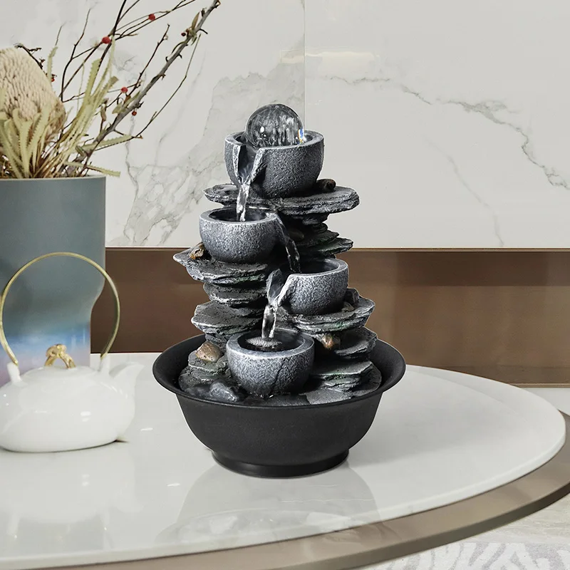 4-уровневый Настольный водяной фонтан с подсветкой Stone Falls-успокаивающий и расслабляющий декоративный фонтан-водопад
4-уровневый Настольный водяной фонтан с подсветкой Stone Falls-успокаивающий и расслабляющий декоративный фонтан-водопад