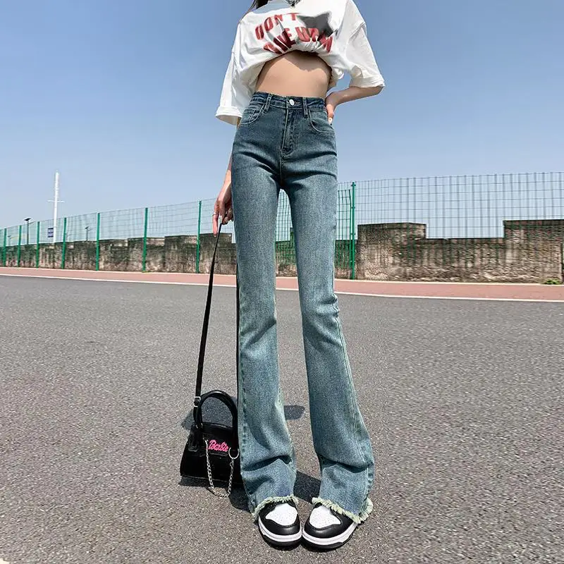 2023 New Flare Jeans Women's High Waist Slim Floor Slim Pants Vintage High Elastic Slim Fit Straight Leg Denim Pants Y2K
2023 New Flare Jeans Women's High Waist Slim Floor Slim Pants Vintage High Elastic Slim Fit Straight Leg Denim Pants Y2K
