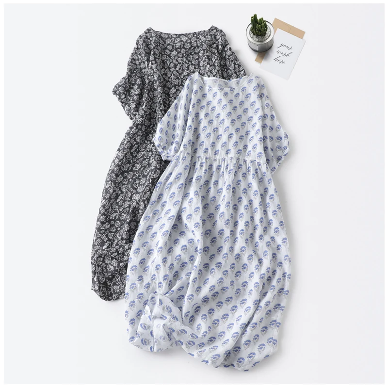 2023 Women's Dresses Ramie Printed Short-sleeved Thin Section Soft Light and Elegant for Summer New Style Black Dress
2023 Women's Dresses Ramie Printed Short-sleeved Thin Section Soft Light and Elegant for Summer New Style Black Dress