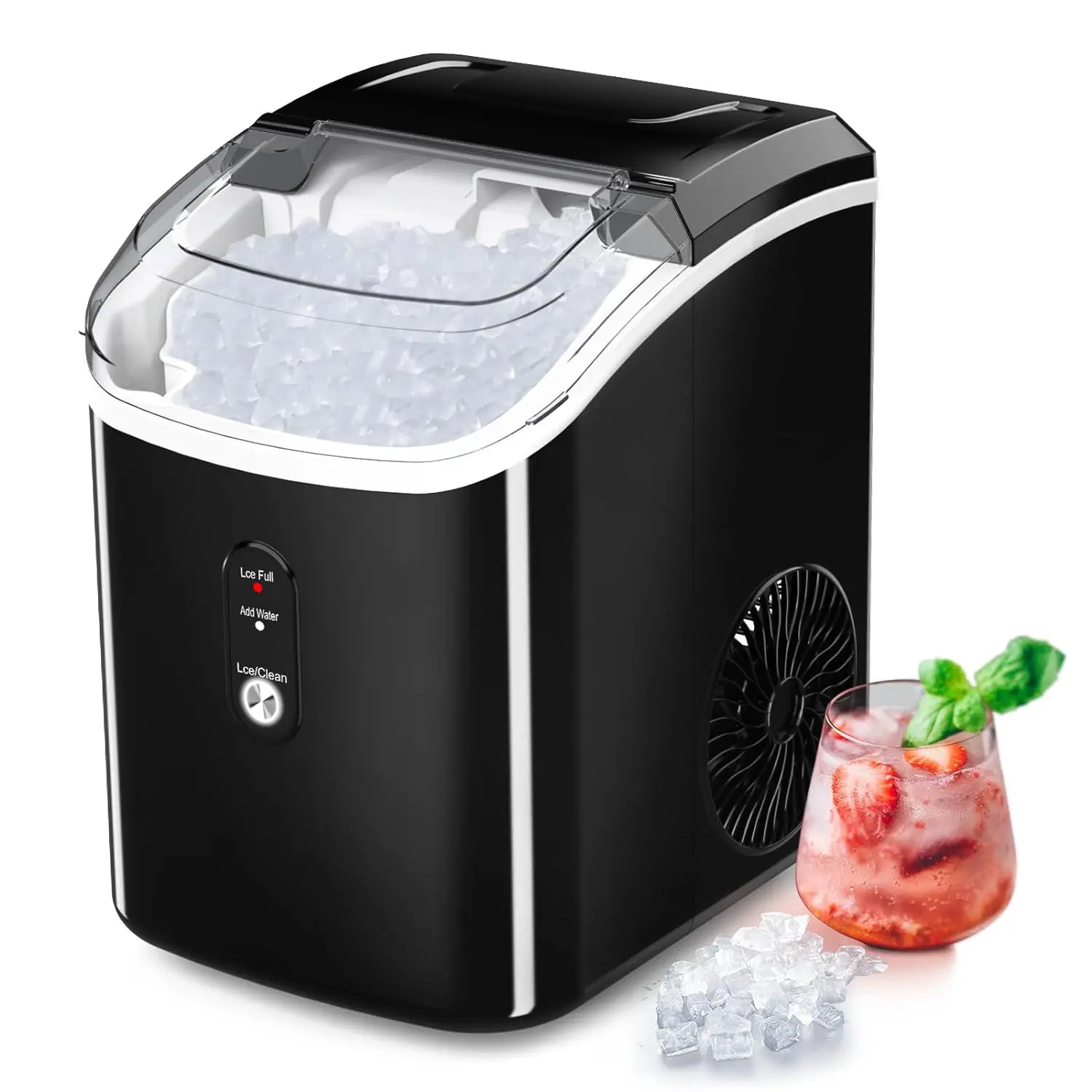 

Nugget Ice Maker Countertop, Portable Crushed Sonic Ice Machine, Self Cleaning Ice Makers with One-Click Operation,