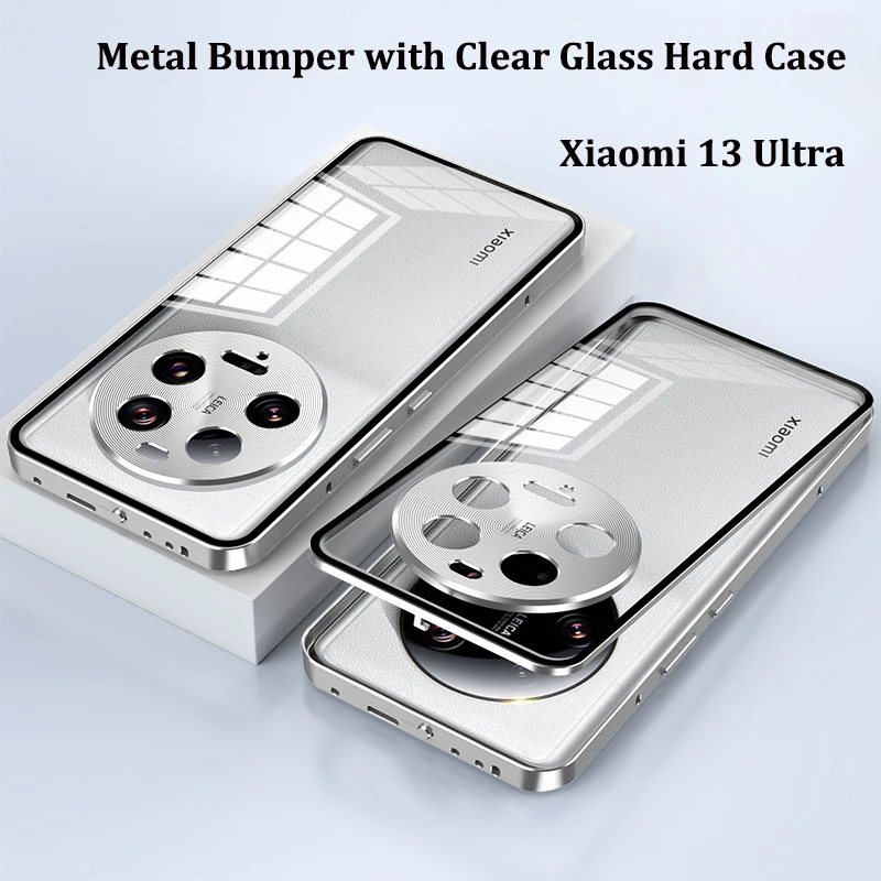 Metal Bumper with Clear Back Tempered Glass Case For Xiaomi Mi 13 Ultra 13Ultra Xiaomi13Ultra with Metal Camera Lens Protector
Metal Bumper with Clear Back Tempered Glass Case For Xiaomi Mi 13 Ultra 13Ultra Xiaomi13Ultra with Metal Camera Lens Protector