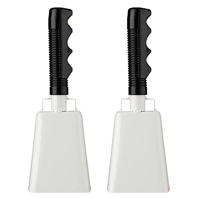 2Piece Steel Cowbell 8 Inches With Handle White Steel, Plastic For Sports Activities, Soccer Games, Parties, Farms
2Piece Steel Cowbell 8 Inches With Handle White Steel, Plastic For Sports Activities, Soccer Games, Parties, Farms