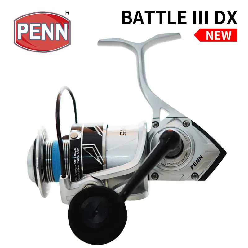 

PENN BATTLE III DX Spinning Fishing Reel 4000-8000 6+1BB Full Metal Body Gear Ratio 4.7/5.6/6.2 Saltwater Reels Fishing Tackle