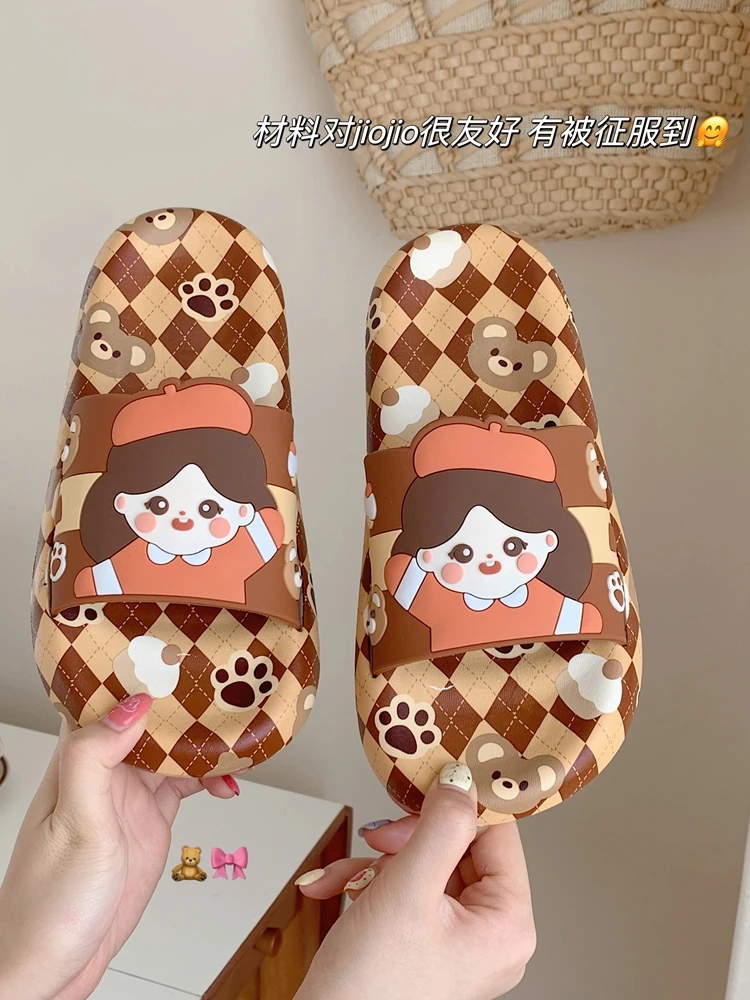 Women Slipper Cute Ins Fashionable Slippers For Outdoor Summer Anti Slip Home Cartoon Girl Checkered Sandals For Female
Women Slipper Cute Ins Fashionable Slippers For Outdoor Summer Anti Slip Home Cartoon Girl Checkered Sandals For Female