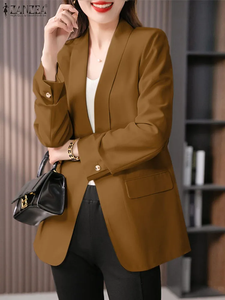 2023 ZANZEA Fashion Solid Office Lady OL Work Blazer Women Autumn Elegant Casual Thin Jackets Female Outwear Long Sleeve Coats
2023 ZANZEA Fashion Solid Office Lady OL Work Blazer Women Autumn Elegant Casual Thin Jackets Female Outwear Long Sleeve Coats