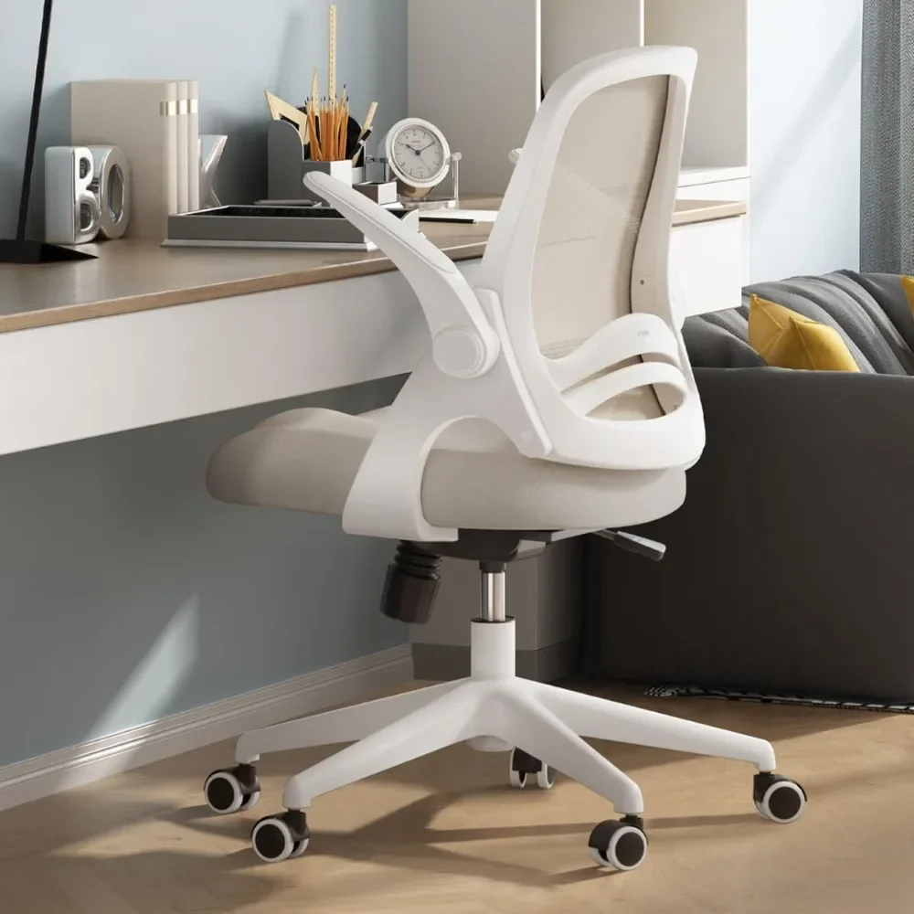 Office Chair, Desk Chair with Flip-Up Armrests and Saddle Cushion, Ergonomic Office Chair with Swivel, Mesh, for Home and Office
Office Chair, Desk Chair with Flip-Up Armrests and Saddle Cushion, Ergonomic Office Chair with Swivel, Mesh, for Home and Office