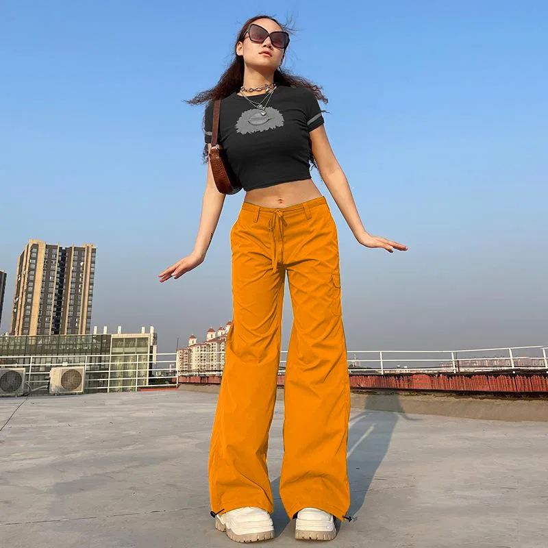 Autumn Women's Pant Loose Casual Cargo Pants straight leg Low Waist Slim long pants with pocket korean fashion Female Trousers
Autumn Women's Pant Loose Casual Cargo Pants straight leg Low Waist Slim long pants with pocket korean fashion Female Trousers