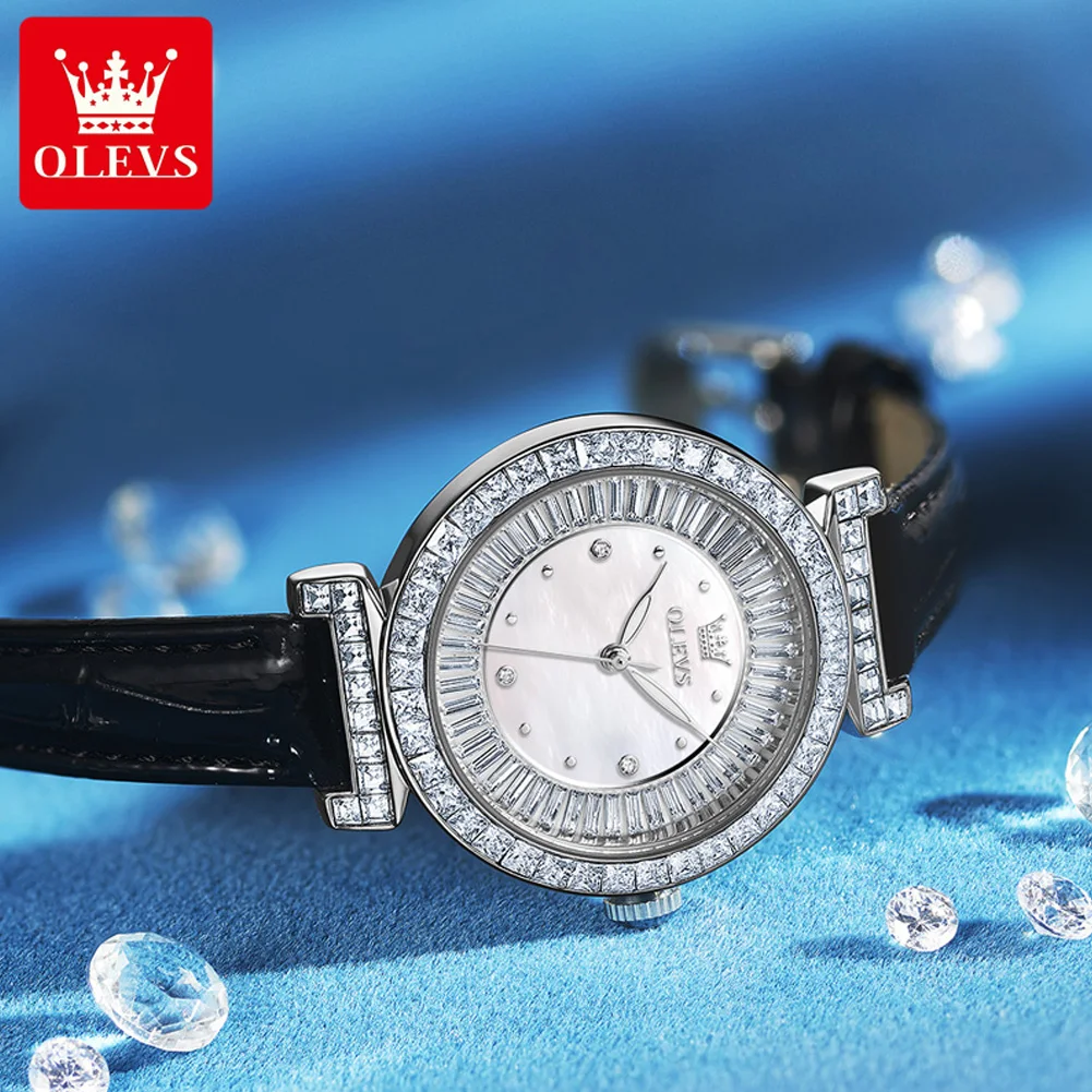 OLEVS Brand Luxury Crystal Diamond Quartz Watch Women Fashion Leather Strap Waterproof Luminous Womens Watches Relogio Feminino
OLEVS Brand Luxury Crystal Diamond Quartz Watch Women Fashion Leather Strap Waterproof Luminous Womens Watches Relogio Feminino