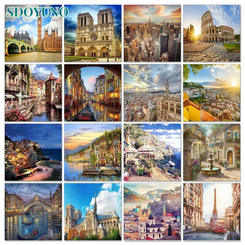 SDOYUNO Frame Paint By Number Kits Handpainted Canvas Painting City Landscape Oil Pictures Coloring By Numbers Home Decor
SDOYUNO Frame Paint By Number Kits Handpainted Canvas Painting City Landscape Oil Pictures Coloring By Numbers Home Decor