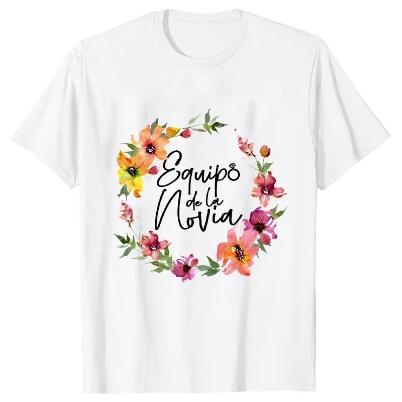Y2k Short Sleeves Sunmmer T Shirt French Evjf Spanish Bridal Shower Team Bride T-shirt Flowers Graphic Girl Women Clothes Tops
Y2k Short Sleeves Sunmmer T Shirt French Evjf Spanish Bridal Shower Team Bride T-shirt Flowers Graphic Girl Women Clothes Tops