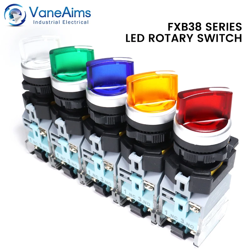 VaneAims 22MM FXB38 Plastic LED Light Knob Rotary Switch Momentary Latching 2/3 Position 10A ON/OFF Power Switch illuminated
VaneAims 22MM FXB38 Plastic LED Light Knob Rotary Switch Momentary Latching 2/3 Position 10A ON/OFF Power Switch illuminated