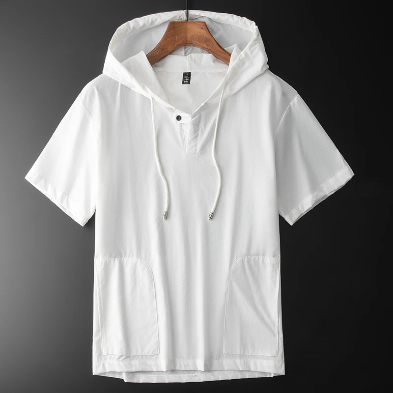 New Arrival Fashion Short Sleeve T-shirt Summer Thin Men's Hooded Super Large Casual Breathable Zipper Plus Size M-7XL 8XL 9XL
New Arrival Fashion Short Sleeve T-shirt Summer Thin Men's Hooded Super Large Casual Breathable Zipper Plus Size M-7XL 8XL 9XL