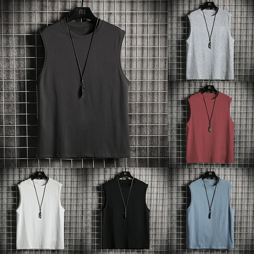 2023 Summer Mens Fitness Sports Sleeveless Round Neck Loose Oversized Sweat Absorbent Trend New Solid Color T-Shirt Gym Tops
2023 Summer Mens Fitness Sports Sleeveless Round Neck Loose Oversized Sweat Absorbent Trend New Solid Color T-Shirt Gym Tops