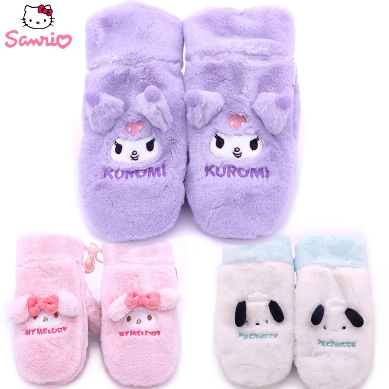 Anime Sanrio Kuromi Children's Gloves Winter Warm Knitted Wool Bag Cartoon Cute Lanyard Finger Cots Collection Hobby Gift
Anime Sanrio Kuromi Children's Gloves Winter Warm Knitted Wool Bag Cartoon Cute Lanyard Finger Cots Collection Hobby Gift