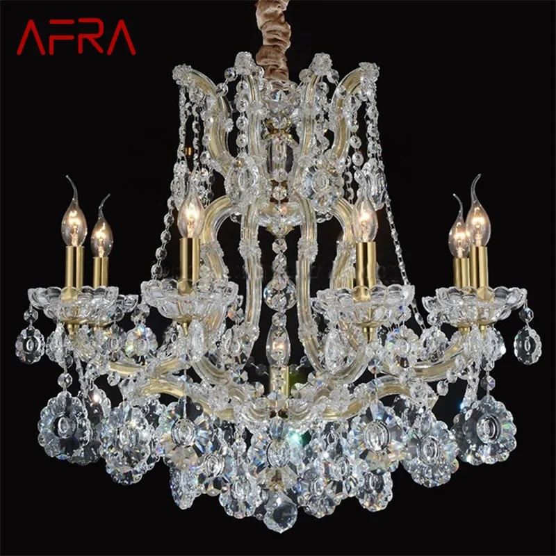AFRA European Style Chandelier LED Pendant Lamps Candle Crystal Luxury Lights Modern Fixtures for Home Hotel Villa Hall
AFRA European Style Chandelier LED Pendant Lamps Candle Crystal Luxury Lights Modern Fixtures for Home Hotel Villa Hall