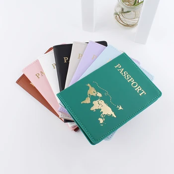 남녀공용 여행용 웨딩 카드 홀더, 커플 여권 커버, 편지 인쇄, 작은 가방, 핑크 블랙 블루 여행 케이스, 직송 지도