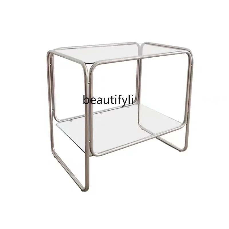 Antique Style Stainless Steel Coffee Table Tempered Glass Computer Desk Simple Shelf Bedside Table
Antique Style Stainless Steel Coffee Table Tempered Glass Computer Desk Simple Shelf Bedside Table