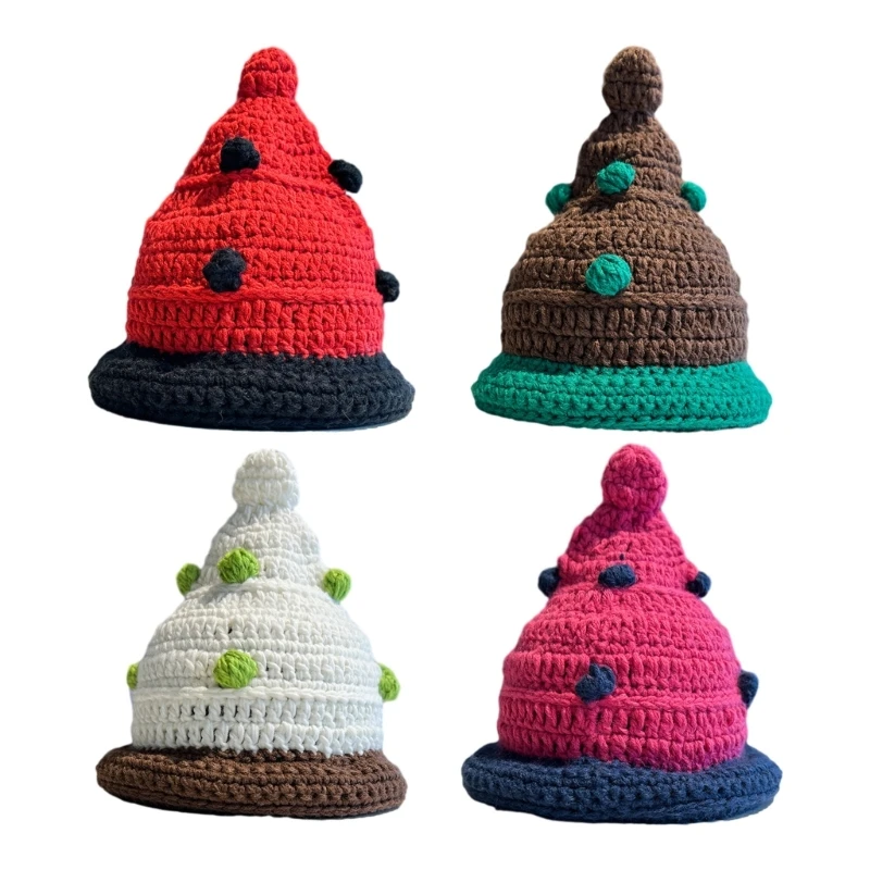 

Y2K Gothic Wool Acrylic Knitted Hat with Pom Women Beanie Winter Warm Girls Casual Skullies Outdoor