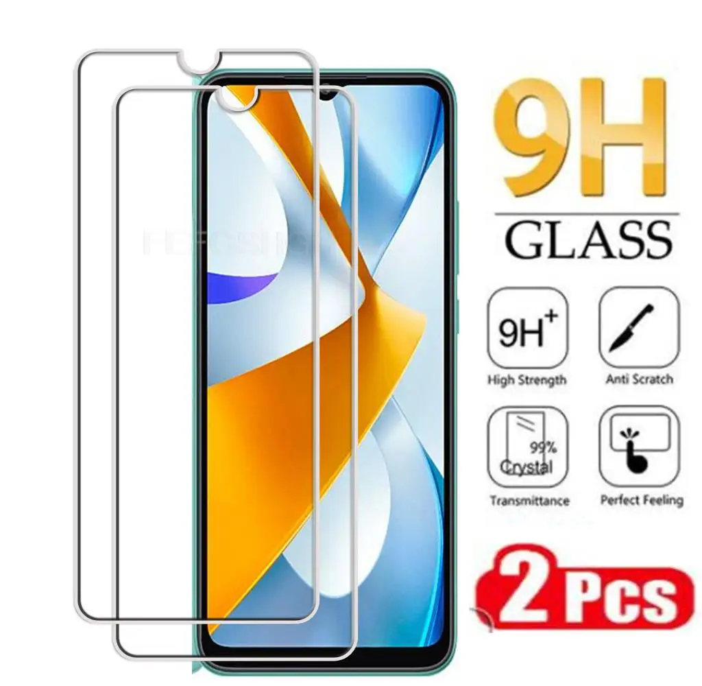 

2PCS Tempered Glass For Xiaomi Poco C40 F4 GT M4 Pro 4G 5G M5 M5s X4 F3 M3 X3 NFC F2 M2 M4PRO X4PRO Screen Protector Cover Film